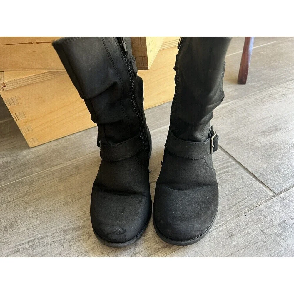 RACHEL SHOES Little Girls Vegan Suede 16956 Brooklyn Riding Boots Zip Up 11 11c